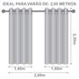 Imagem de Cortina Blackout Pvc M10 Tecido Voil  Xadrez  2,80 X 2,30m