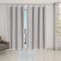 Imagem de Cortina Blackout PVC Prata com Voil 2,80 m x 2,30 m