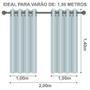 Imagem de Cortina Blackout PVC prata com Voil Liso 2,00 m x 1,40 m - Preto