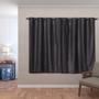 Imagem de Cortina Blackout Pvc Voil Xadrez 2,00 X 1,40 Preto