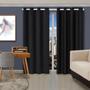 Imagem de Cortina Blackout Sala e Quarto Elegance Preto 2,80 X 1,80 Metros Casa Dona