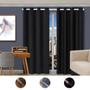 Imagem de Cortina Blackout Sala e Quarto Elegance Preto 2,80 X 2,60 Metros Casa Dona