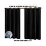 Imagem de Cortina Blackout Sala ou Quarto PVC (plástico) Rústica 100% Blecaute 2,80M x 1,30M Tecido Grosso
