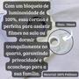 Imagem de Cortina Blackout Tecido 100% Corta Luz Comfort 4,20m x 2,50m - Branco Bella Janela