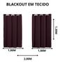 Imagem de Cortina Blackout Tecido 2,00m X 1,30m Sala Quarto Corta Luz