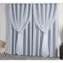Imagem de Cortina Blackout tecido com Voial Sala Quarto Solaris 3.00m x 2.50m