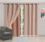 Imagem de Cortina Blackout Voil Voal PVC Quarto Casal 2,80 x 2,30