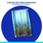 Imagem de Cortina Box 198x180cm Poliéster Uzoo Decorativa Banheiro Toque Macio Chuveiro