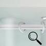 Imagem de Cortina Box Banheiro 100% PVC com Visor e Ilhós 140x190cm altura - Para Varão - Antimofo