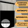 Imagem de Cortina Box Banheiro De Pvc Visor Impermeável Resistente