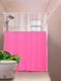 Imagem de Cortina Box com Visor Em PVC Para Banheiro Anti Mofo Com Ganchos