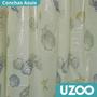 Imagem de Cortina Box PVC 198x180cm Uzoo Estampada Banheiro Chuveiro Impermeável Decoração