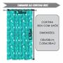 Imagem de Cortina Box PVC Com Ilhos 138cm x 198cm Estampas Coloridas Pendurar Banheiro Antimofo Impermeável Resistente Ajustável