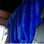 Imagem de Cortina Chinil Com Babado Traseira Para Volkswagen Azul