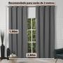 Imagem de Cortina Cinza Janela Grande 2,80x1,90 Blackout PVC Liso