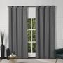 Imagem de Cortina Cinza Janela Grande 2,80x1,90 Blackout PVC Liso