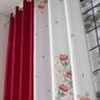 Imagem de  Cortina Com Ilhós Para Sala Estampa Floral Vermelha Sultan 
