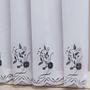 Imagem de Cortina Combinada Doha 300 x 250cm com Voal para Varão Simples Branca com Detalhes Cinza - Realce Top - Sultan