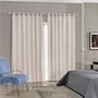 Imagem de Cortina Corta luz 100% Dupla Face Branco / Bege 4.20 m x 2.50 m