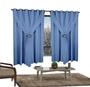 Imagem de Cortina Corta Luz 2,00m X 1,80m 100% Blackout Com Voil Azul