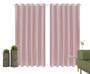 Imagem de Cortina Corta Luz 2,00m X 1,80m 100% Blackout PVC Rosa Para Sala Ou Quarto Para Varão Simples