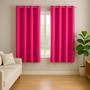 Imagem de Cortina Corta Luz 2,20M x 1,30M Blackout 100% PVC Para Varão - PINK