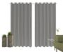 Cortina Corta Luz 2,50m X 2,20m 100% Blackout PVC Cinza Para Sala Ou Quarto Para Varão Simples - Ibitinga Decora Imagem de Cortina Corta Luz 2,50m X 2,20m 100% Blackout PVC Cinza Para Sala Ou Quarto Para Varão Simples