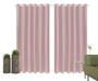 Imagem de Cortina Corta Luz 3,00m X 1,80m 100% Blackout PVC Rosa Para Sala Ou Quarto Para Varão Simples