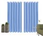 Cortina Corta Luz 3,00M X 2,50M 100% Blackout PVC Azul - Ibitinga Decora Imagem de Cortina Corta Luz 3,00M X 2,50M 100% Blackout PVC Azul