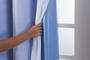 Imagem de Cortina Corta Luz Com Blackout Pvc Azul Com Voil 2,80X1,60M