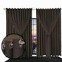 Imagem de Cortina De Apartamento Blackout Ana 5,50 X 2,30 Marrom