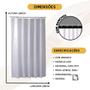 Imagem de Cortina de Box Banheiro com Ganchos Reforçado Anti Mofo Cortina Para Banheiro Grossa Impermeável PVC Com ou Sem Visor