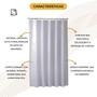 Imagem de Cortina de Box Banheiro com Ganchos Reforçado Anti Mofo Cortina Para Banheiro Grossa Impermeável PVC Com ou Sem Visor