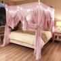 Imagem de Cortina de cama Canopy Joyreap 4 Corners Post Pink para meninas