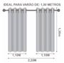 Imagem de Cortina De Cozinha Blackout PVC Estampada 2,20 X 1,30 - Branco