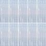 Imagem de Cortina de Franja BTSD-Home com Fita de Laser Prateada - 1x2,45m (Pacote com 10)