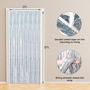 Imagem de Cortina de Franja BTSD-Home com Fita de Laser Prateada - 1x2,45m (Pacote com 10)