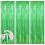 Imagem de Cortina de Fundo com Franjas BOEIAC Tinsel Verde - Pacote com 3x1x2m