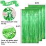 Imagem de Cortina de Fundo com Franjas BOEIAC Tinsel Verde - Pacote com 3x1x2m