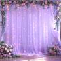 Imagem de Cortina de fundo de tule Suppromo Lavender com luzes 12x3m