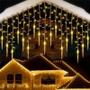 Imagem de Cortina de LED para Decoração de Natal - 3m, Luzes de Corda com Design de Sincelo