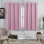 Imagem de Cortina De PVC Quarto Menina Rosa Blecaute Liso 2,80x1,70