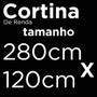 Imagem de Cortina de Renda para Cozinha Interlar Clássica Bule Marfim 280x120cm