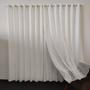 Imagem de Cortina De Voal Voil Bordado Arabescos Sala/quarto/copa P/ Varão Luxuosa 5,00x2,60