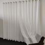 Imagem de Cortina De Voal Voil Bordado Arabescos Sala/quarto/copa P/ Varão Luxuosa 5,00x2,60