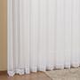 Imagem de Cortina de Voil para Quarto ou Sala 7,00m x 2,80m Varão Simples com Ilhós Cromado - Branco
