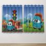 Imagem de Cortina Infantil 2,60x1,50  Léo o Caminhão  Decoração Quarto Criança- IMPAKTO VISUAL