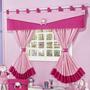 Imagem de Cortina infantil para quarto de menina pink com rosa de 2 metros