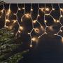 Imagem de Cortina LED Branca 3,5m x 0,3m Decoração Festa Casamento Luz Amarela 3000K 110v