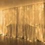 Imagem de Cortina Led Decoração 3x3 Metros Bivolt 300 Leds luzes decorativa natal casamento cascata quarto sala casamento pisca